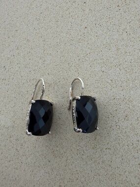 Thomas Sabo Black Onyx Glam and Soul Drop Earrings 925 Sterling Silver
